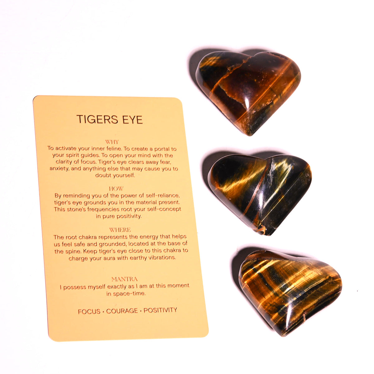 tigers eye heart crystal