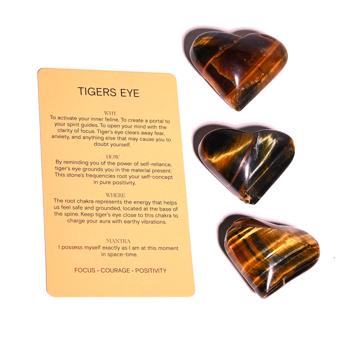 tigers eye heart crystal