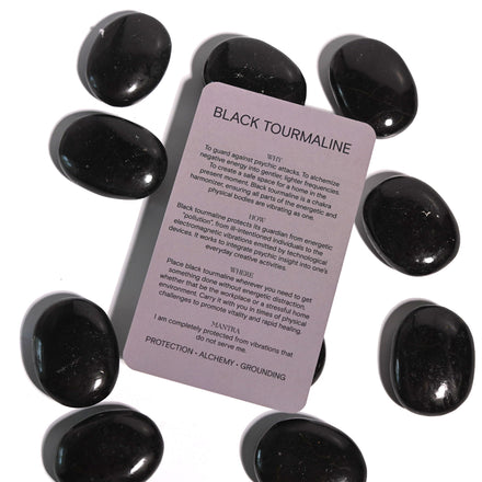 Black tourmaline Palm Stone — Black Tourmaline crystal specimen