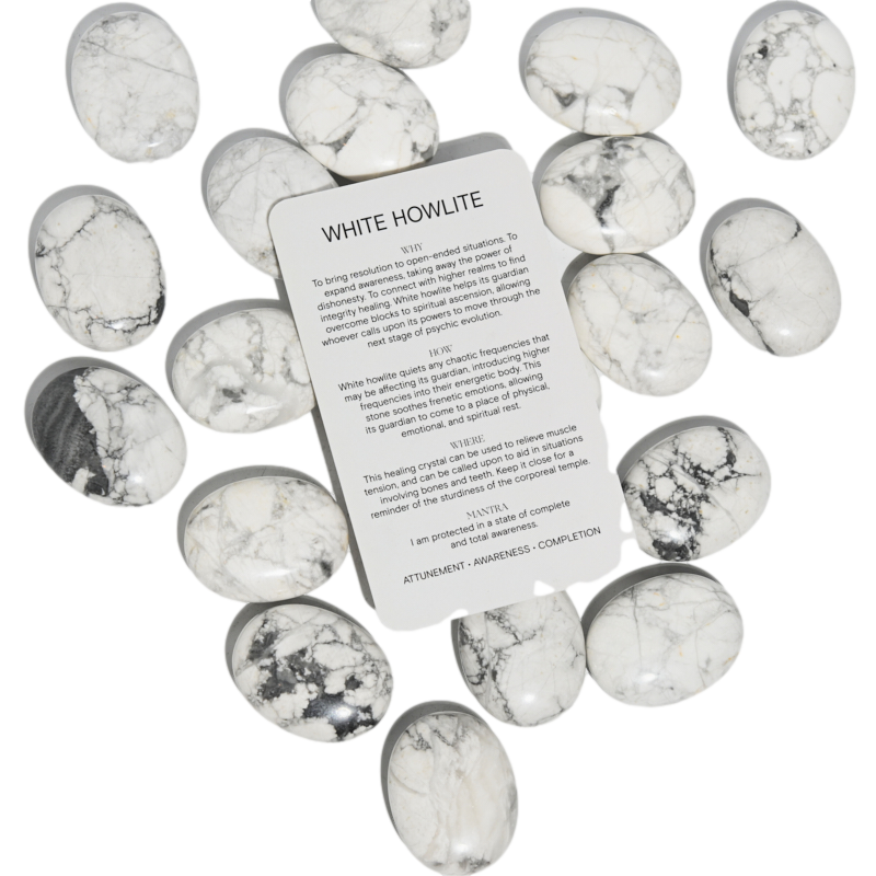 White Howlite Palm Stone