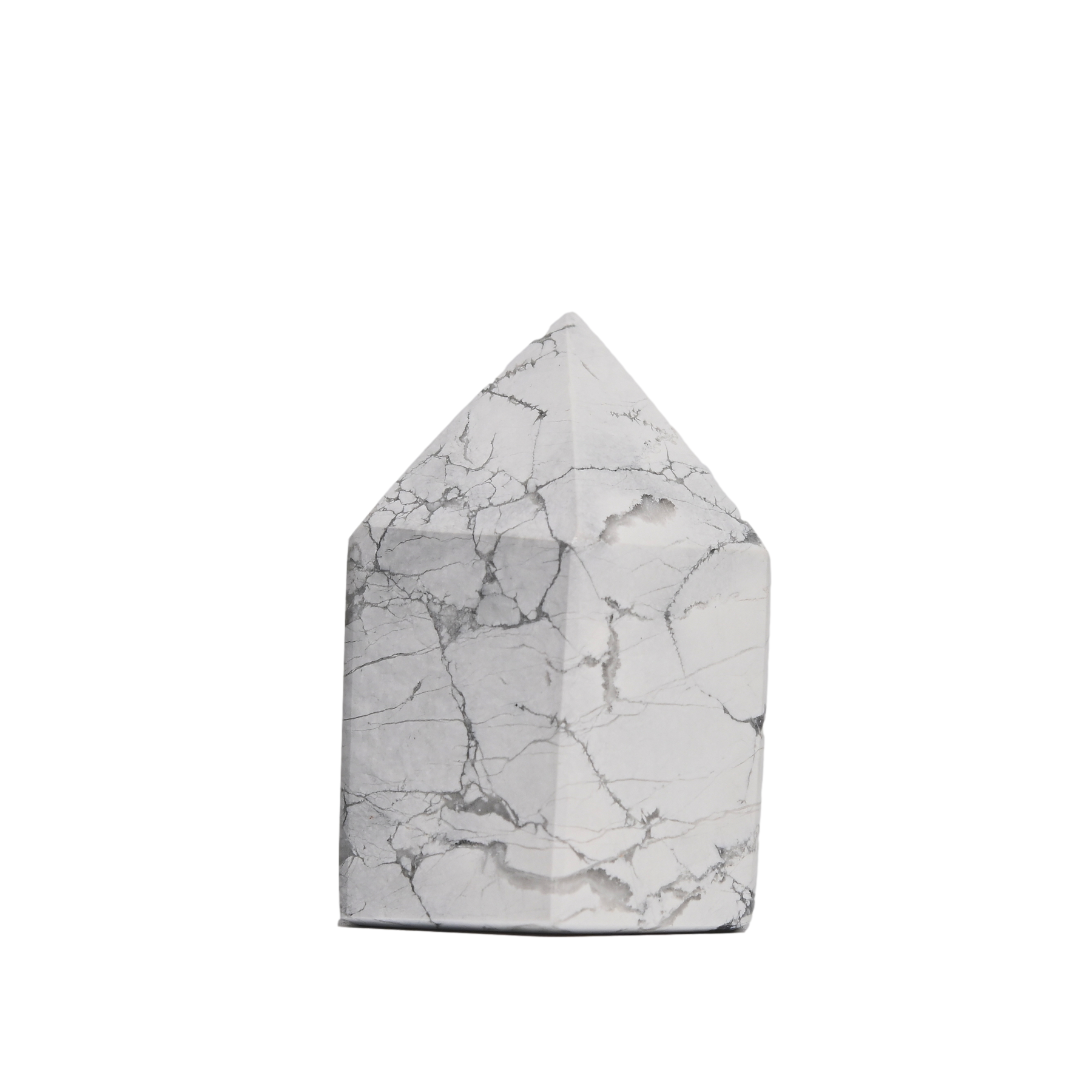 White Howlite Crystal Point Real Crystals Fast Shipping CRYSTALS.COM