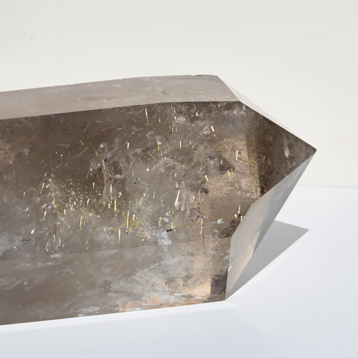 XXL 29lb Golden Rutile Smoky Quartz Double Terminated Point
