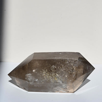 XXL 29lb Golden Rutile Smoky Quartz Double Terminated Point