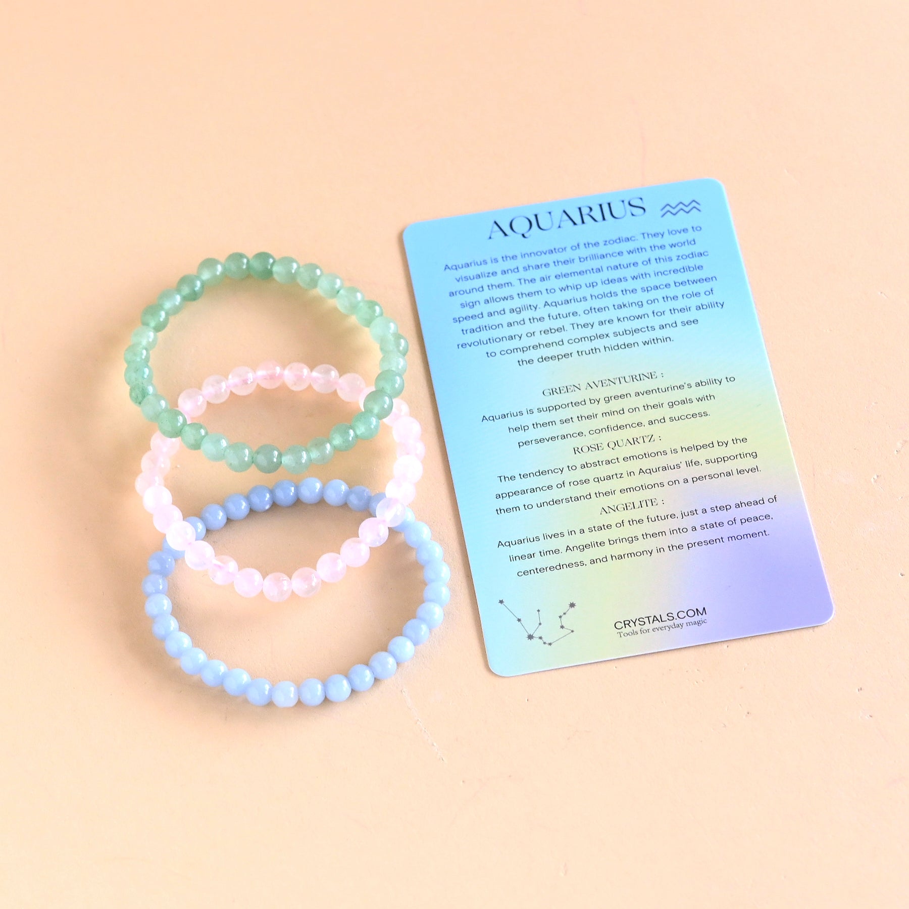 Buy AQUARIUS Bracelet, Healing Crystal Bracelet, Zodiac Gemstone Bracelet,  Birth Stone Bracelet Online in India - Etsy