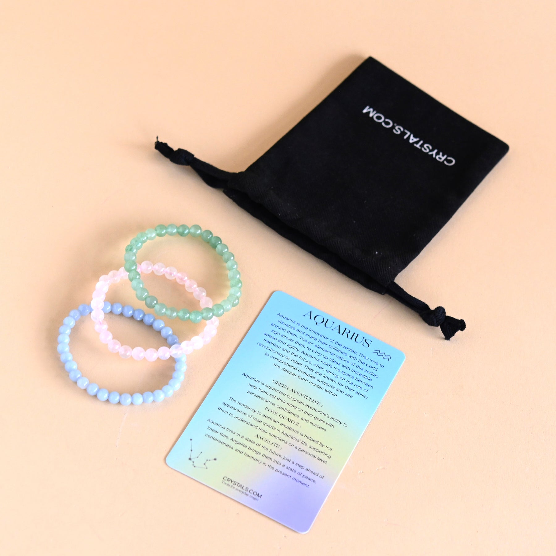 Aquarius - The Zodiac Collection - Hematite Crystal Chip Bracelet | Kates  Krystals