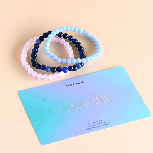 crystal bracelet for cancer zodiac