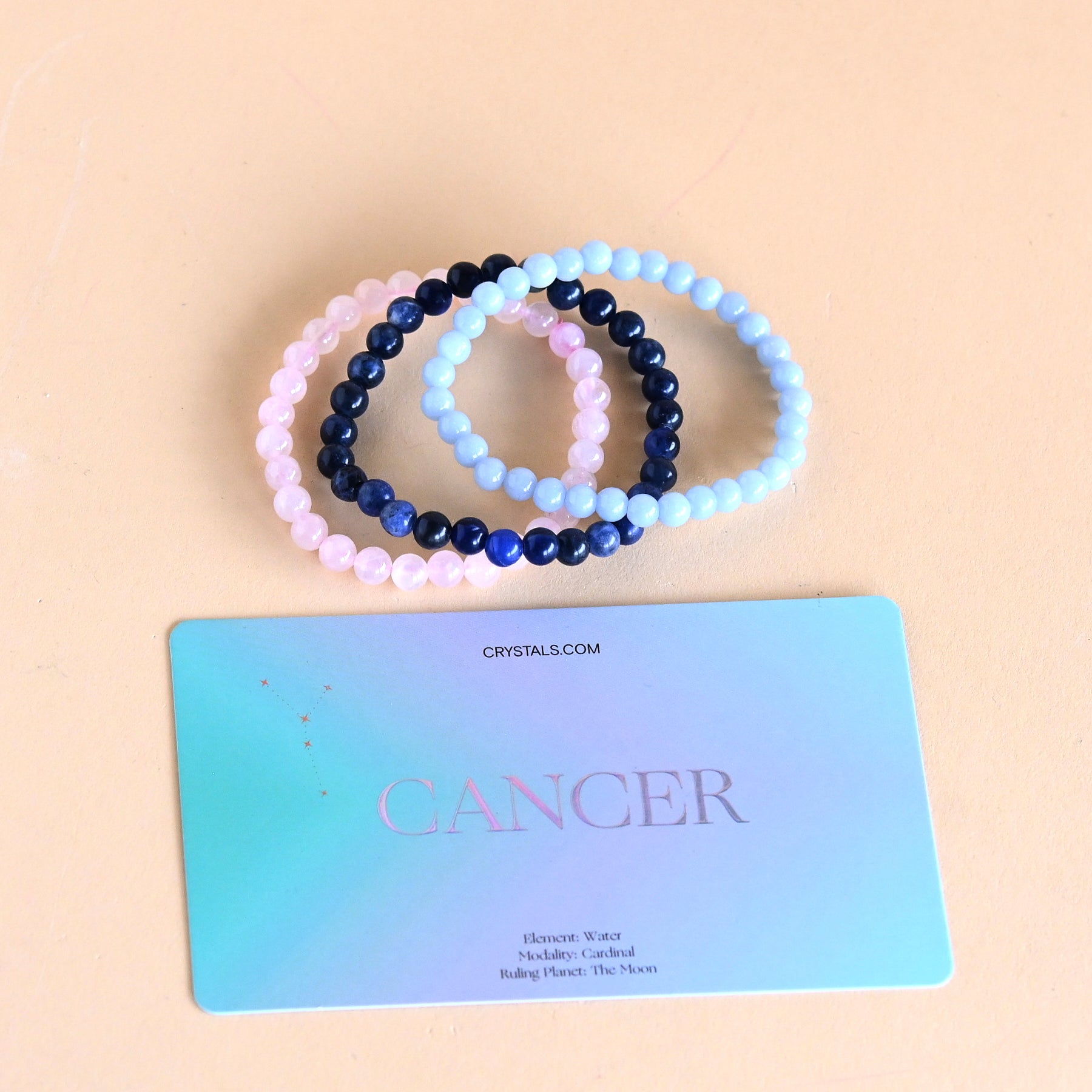 crystal bracelet for cancer zodiac