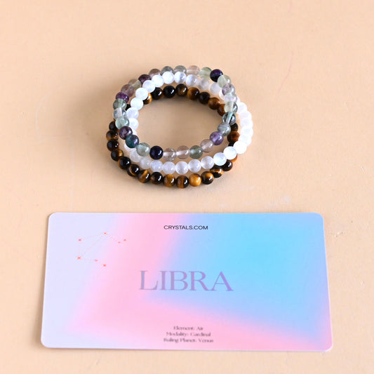 libra zodiac crystal bracelet 